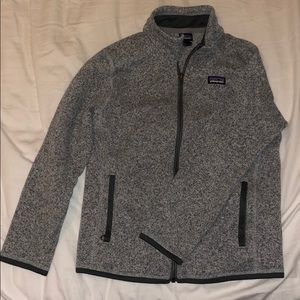 Patagonia Girls M Gray Full-Zip Better Sweater
